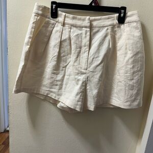 Frame Denim Cream High Waist Women's Shorts